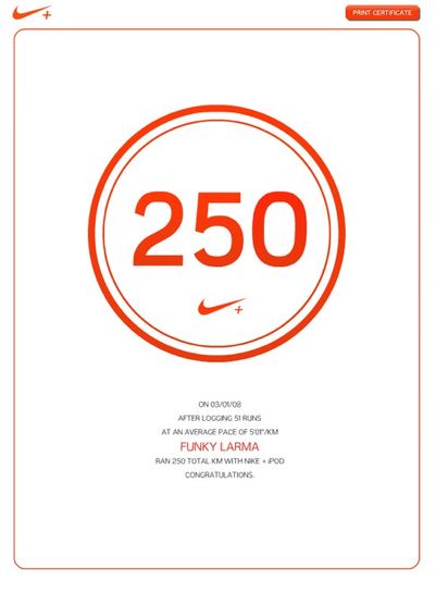 Nike+ Milestone